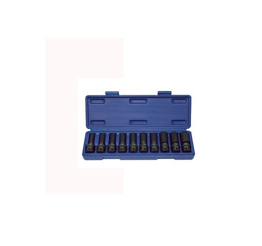 1/2Dr.10pcs Impact Socket Sets Metric&SAE