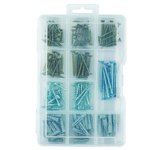 161Pcs Screw&Wall Plug Kit