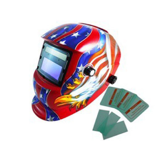 Welding Helmet-Red Eagle Flag USA