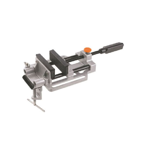 Quick release drill press vice with table mounting clamp