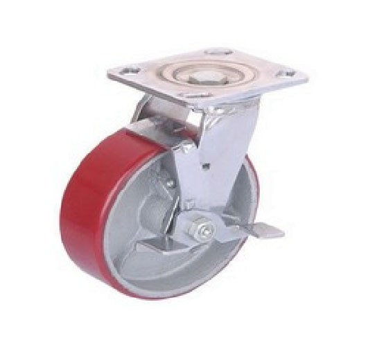 4" Swivel Polyurethane Caster With Brake