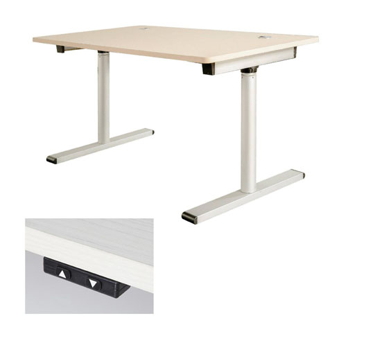 Single Motor Two-stage Aluminium Lifting Desk With Basic Controller