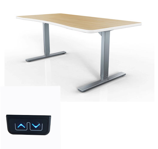 Dual-motor Three-stage Steel Lifting Desk With Basic Controller