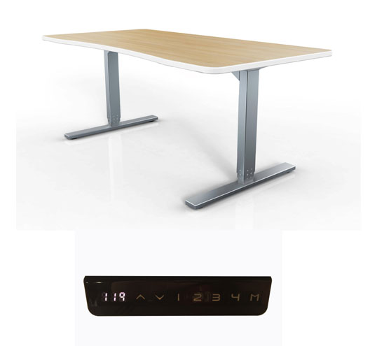 Dual-motor Three-stage Steel Lifting Desk With Memory Controller