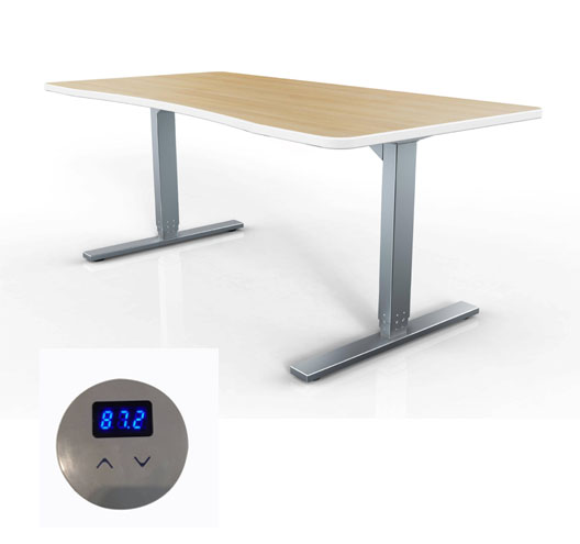 Dual-motor Three-stage Steel Lifting Desk With Touch Type Controller