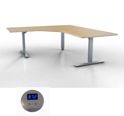 Three-motor Three-stage Steel Lifting Desk With Touch Type Controller