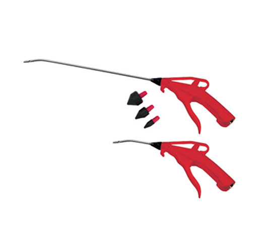 4" & 13" Pistol-Grip Air Blow Gun Set with Rubber Tips