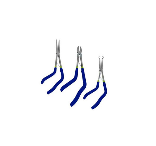 3pc.Offset Handle Long Reach Plier Set