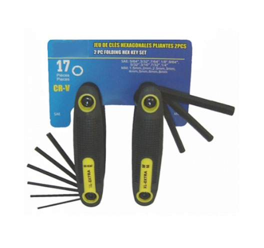 2PCS FOLDING HEX KEY SET