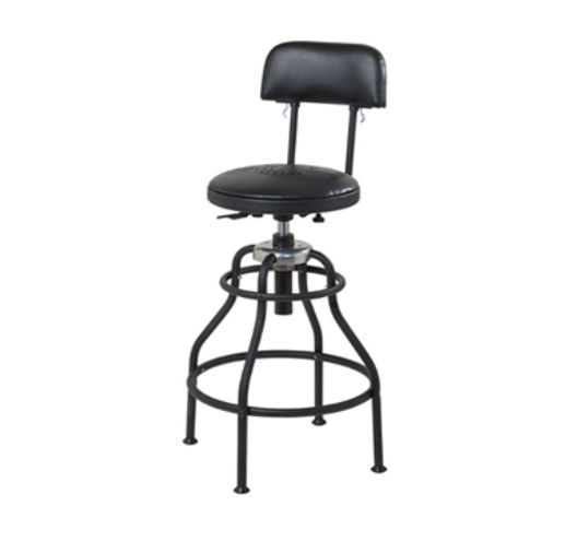 Adjustable Pneumatic  Shop Stool With Backrest
