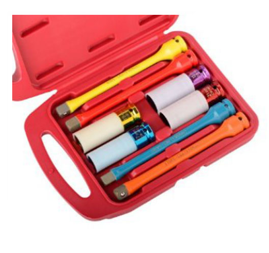  8pcs Torque Extension Bar & Thin Wall Impact Socket  set