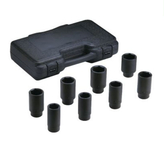 8pcs 1/2Dr. Axle Nut Socket Set  -- 90mm  Cr-v