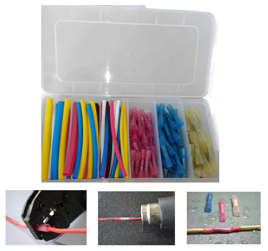 125pcs Heat Shrink Tube & Heat Shrink Butt Connector Kit