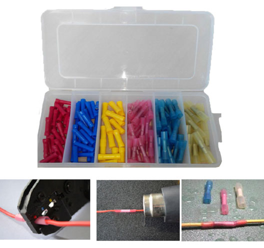 150pcs  Non-Heat Shrink Butt Connector & Heat Shrink Butt Connector  Kit