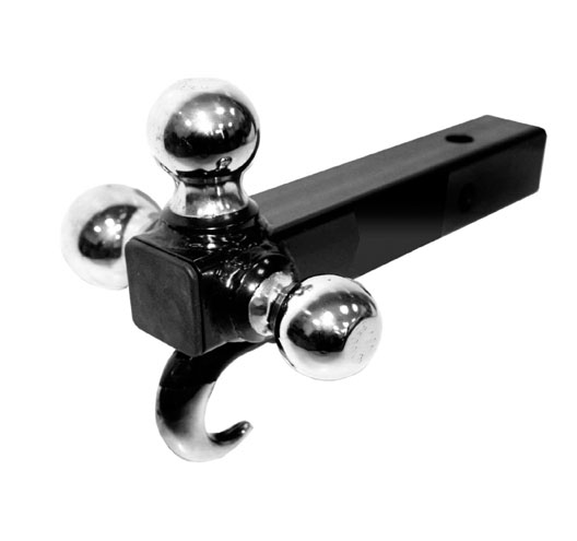 Tri-Ball Mounts with Chrome Ball & Hook - Solid shank