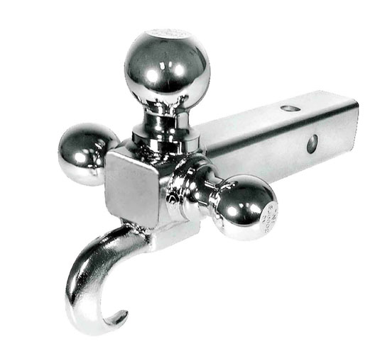 Tri-Ball Mounts With Hook Tubular Full Chrome