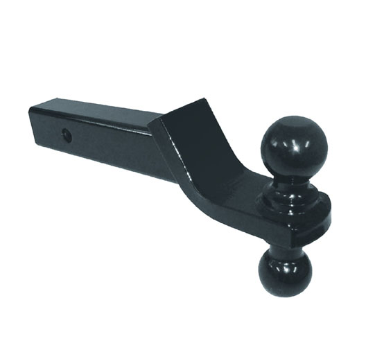 2 x 3/4 in. Dual Ball Mount-Black(Trailer Ball Size 2" & 2-5/16")