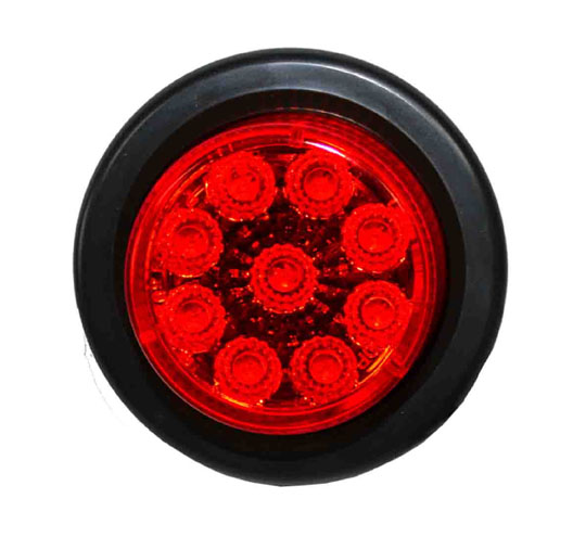 2 inch Submersible Round Marker Light Kit - Red