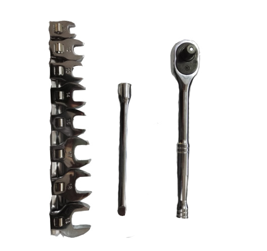 10pcs 3/8-Inch Drive Flare Nut Crowfoot Wrench Set