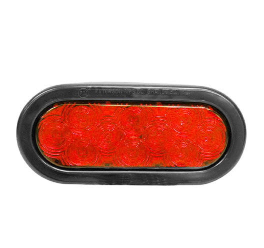6" OVEL LED TRAILER TAIL LIGHT-RED 10LED