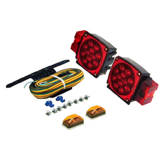 LED Submersible Square Light Kit Trailer over 80