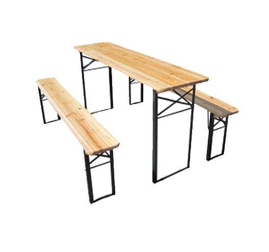 Outdoor Wooden Folding Beer Table Bench Set