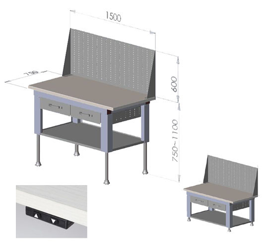 Lifting Work Table With Basic Controller