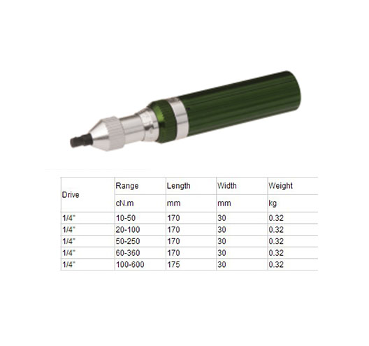 1/4" Setting Torque Screwdriver