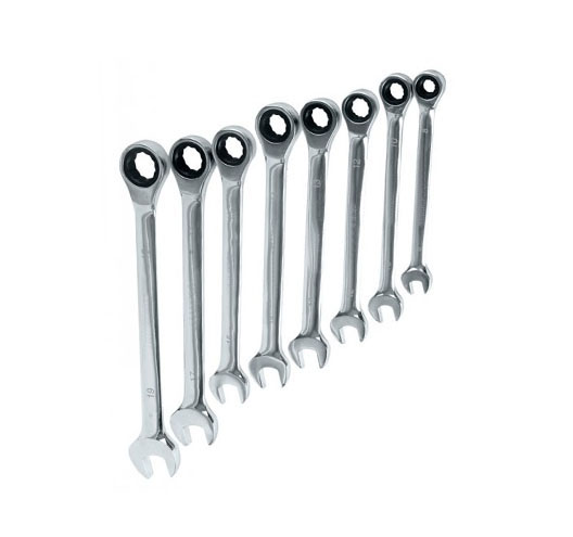 8Pcs Metric Ratchet Spanner