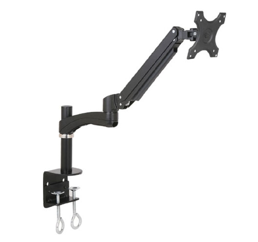 Single LCD Monitor Desk Mount Gas Spring For 1 Screen Up To 27"