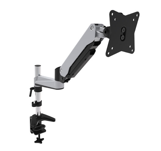 Single LCD Monitor Desk Mount Gas Spring For 1 Screen Up To 27"