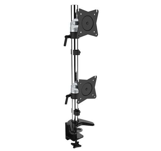 Dual LCD Monitor Desk Mount Stand For 2 Screen Up To 27"