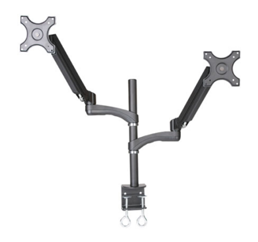 Dual LCD Monitor Desk Mount Gas Spring For 2 Screen Up To 27"