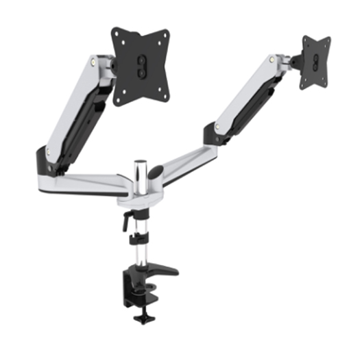Dual LCD Monitor Desk Mount Gas Spring For 2 Screen Up To 27"