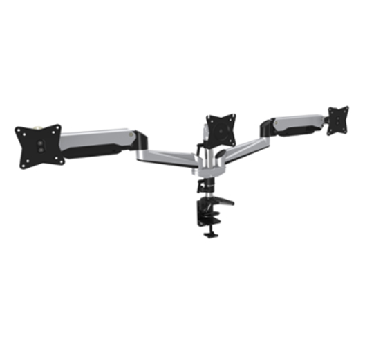 Three LCD Monitor Desk Mount Gas Spring For 3 Screen Up To 24"