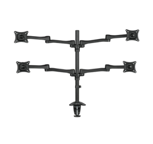 Four LCD Monitor Desk Mount Stand For 4 Screen Up To 27"