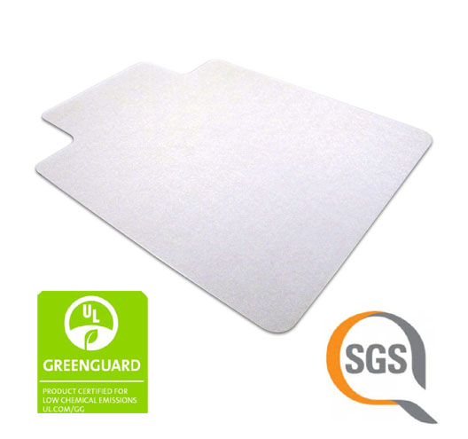 Chair Mats With Lip For Hard Floor Without Spikes- 2.5mm thickness