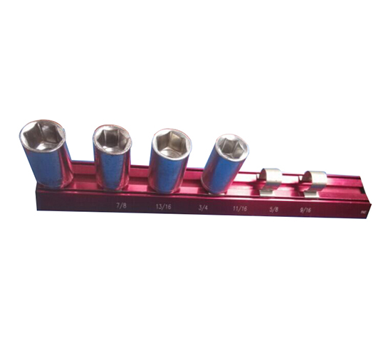 Magnetic Aluminum Socket Rail with 6pcs Sockets Held