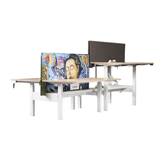Dual Motor Two-stage Steel Lifting Desk back to back