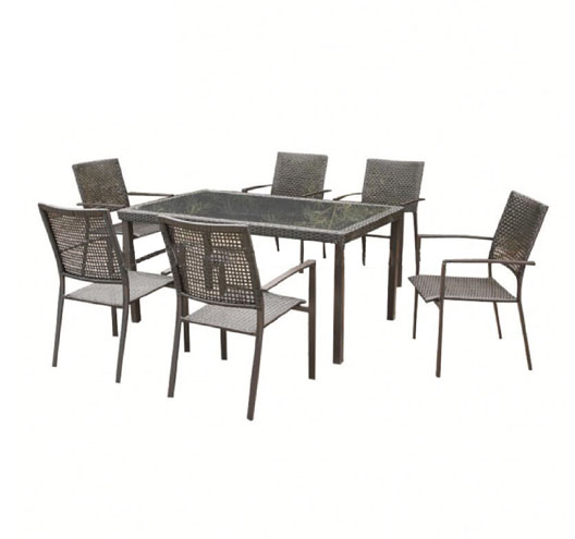  7pc Outdoor Wicker Dining Set