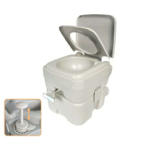 5.3 Gallon Portable Toilet （20L,Injection Piston Pump）