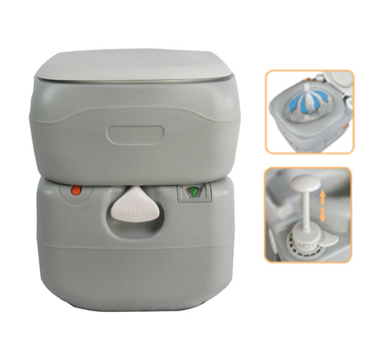 5.5 Gallon Portable Toilet （21L,Injection piston pump）