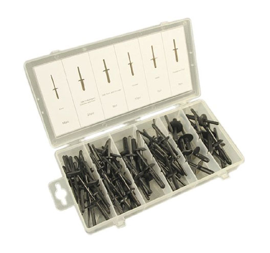 73pc Plastic Rivets Assortment
