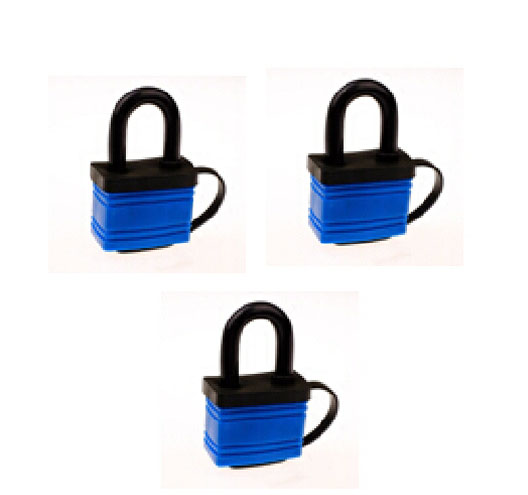 3PC 50MM Waterproof Padlock