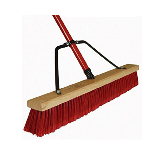 24" Open Fork Processing Broom Brush With 59" Pole