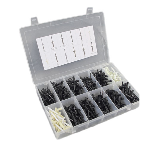 235pc Plastic Rivets Assortment