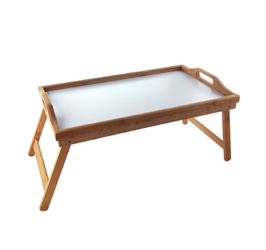 Breakfast Bed Tray with Handle Foldable Legs