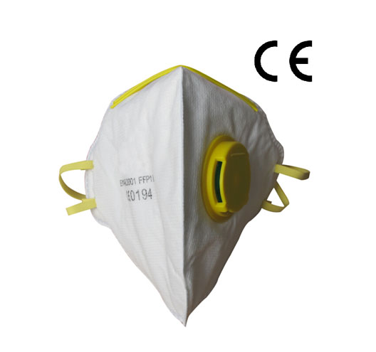 10pcs Folding Nonwoven Respirators With Valve - EN149