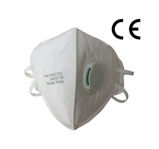 10pcs Folding Nonwoven Respirators With Valve - N95