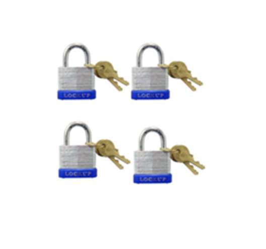  4pc Laminated Padlock 1-1/2"